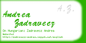 andrea zadravecz business card